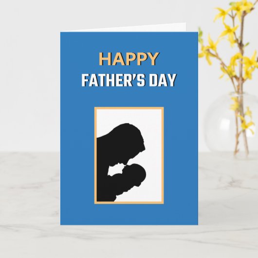 Blau-gelb Weißer Bester Vater je glücklicher Vater Karte (Gelbe Blume)