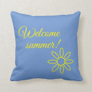 Blau & gelb, Willkommen Sommer!  Kissen