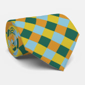 Blau-Gelbbraun-Orange Krawatte (Gerollt)