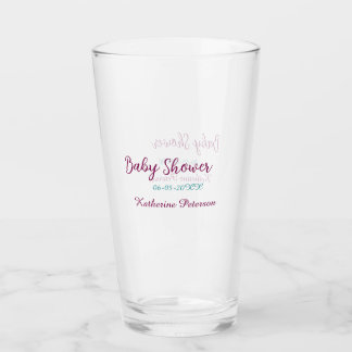 Blau gelbe Babyshower Name Datum Tier Ohr süß Glas