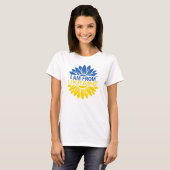 Blau/gelbe Blume Ich bin aus der Ukraine. Personal T-Shirt (Vorne ganz)