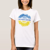 Blau/gelbe Blume Ich bin aus der Ukraine. Personal T-Shirt (Vorderseite)