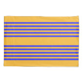Blau-gelbe Fünf-Streifen-Muster Kissenbezug (Rückseite)