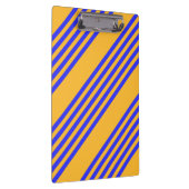 Blau-gelbe Fünf-Streifen-Muster Klemmbrett (Rechts)