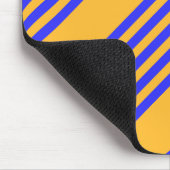 Blau-gelbe Fünf-Streifen-Muster Mousepad (Ecke)
