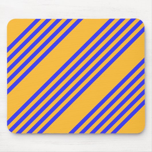 Blau-gelbe Fünf-Streifen-Muster Mousepad (Vorne)