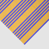 Blau-gelbe Fünf-Streifen-Muster Seidenpapier (Detail)