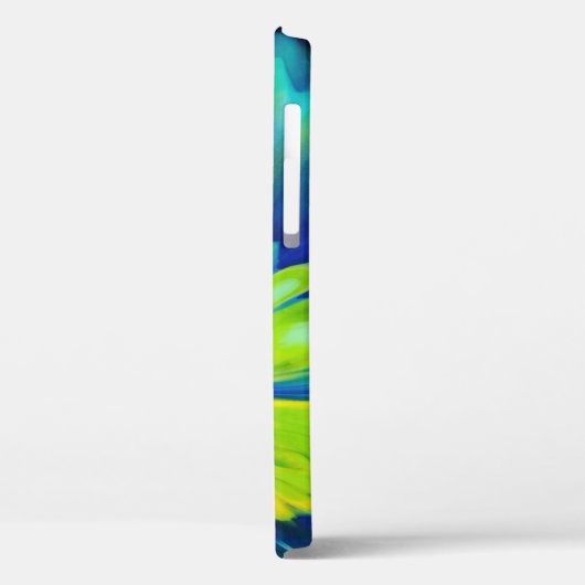 Blau-Gelbe Gefärbte Krawatte Case-Mate iPhone Hülle (Rückseite / Links)