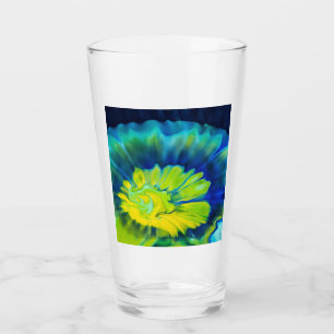 Blau-Gelbe Gefärbte Krawatte Glas