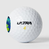 Blau-Gelbe Gefärbte Krawatte Golfball (Logo)