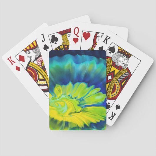 Blau-Gelbe Gefärbte Krawatte Spielkarten (Rückseite)