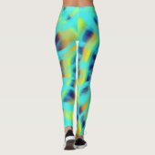 Blau-Gelbe Krawatte Leggings (Rückseite)