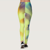Blau-Gelbe Krawatte Leggings (Rückseite)