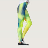 Blau-Gelbe Krawatte Leggings (Rechts)