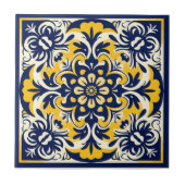Blau-gelbe mexikanische Tile - # 2 Fliese (Vorderseite)