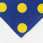 Blau Gelbe Punkte Design Fleecedecke (Ecke)