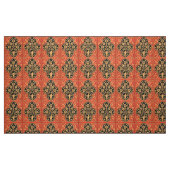 BLAU GELBE ROTE DAMASK-BLUME MIT DOVE STOFF (Fat Quarter (45,7 x 55,9 cm))