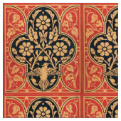 BLAU GELBE ROTE DAMASK-BLUME MIT DOVE STOFF (Nahaufnahme)