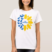 Blau/gelbe Sonnenblume Ich bin Ukrainisch individu T-Shirt (Vorderseite)
