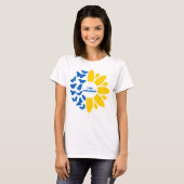 Blau/gelbe Sonnenblume Ich bin Ukrainisch individu T-Shirt (Vorne ganz)