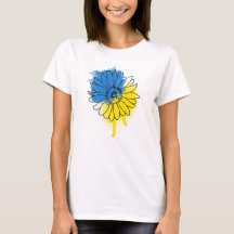 Blau-gelbe Sonnenblume im ukrainischen Stil
