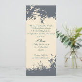 Blau - Gelbe Upshernish Einladung (Stehend Vorderseite)