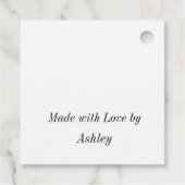 Blau-Gelbe Wasserfarbe Raindrops farbenfroh Geschenkanhänger (Rückseite)