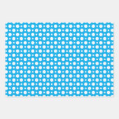 BLAU-GELBE-WEISSE BABY-ELEMENTE GESCHENKPAPIER SET (Vorderseite 2)