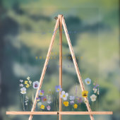 Blau-gelbe Wildblumen Brautparty Empfang Acrylschild (Neutral)