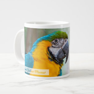 Blau-Gelber Ara Psalm 145:9 KJV Jumbo-Tasse
