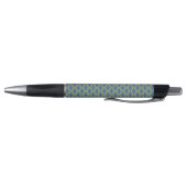 Blau-gelber geometrischer Musterstift Kugelschreiber (Unterseite)
