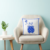 Blau-gelber Hase mit Kite Kissen (Stuhl )