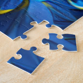 Blau-Gelbes Fraktal Puzzle (Seite)