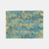 blau-gelbes Muster Fleecedecke (Vorderseite (Horizontal))