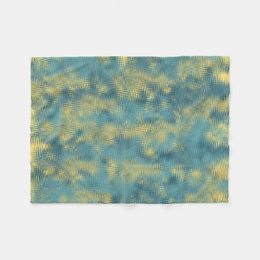 blau-gelbes Muster Fleecedecke (Vorderseite (Horizontal))