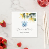 Blau-Gelbes Wappen Serviette (Beispiel)