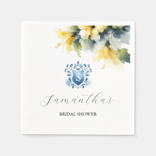 Blau-Gelbes Wappen Serviette (Vorderseite)