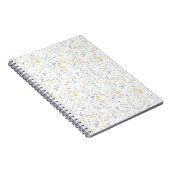 Blau Gelbes Wildblumenmuster Notizblock (Rechte Seite)