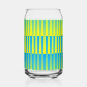 Blau-Gelbgrün gestreiftes Muster Dosenglas (Links)