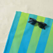 Blau-Gelbgrün gestreiftes Muster Strandtuch (Beispiel)