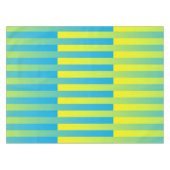 Blau-Gelbgrün gestreiftes Muster Tischdecke (Vorderseite (Horizontal))