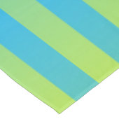 Blau-Gelbgrün gestreiftes Muster Tischdecke (Schrägansicht)