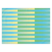 Blau-Gelbgrün gestreiftes Muster Tischdecke (Vorderseite (Horizontal))