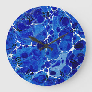 Blau gemarmorte Uhr