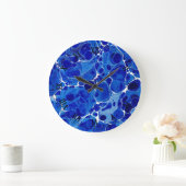 Blau gemarmorte Uhr (Zuhause)