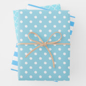 Blau Gemustert Geschenkpapier Set (Beispiel)