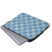 Blau gemustert laptopschutzhülle (Vorne Knopf)