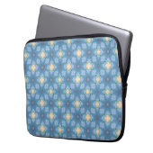 Blau gemustert laptopschutzhülle (Vorderseite Links)
