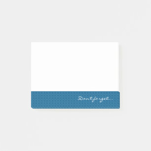 Blau gemustert Nicht vergessen Post-it Klebezettel