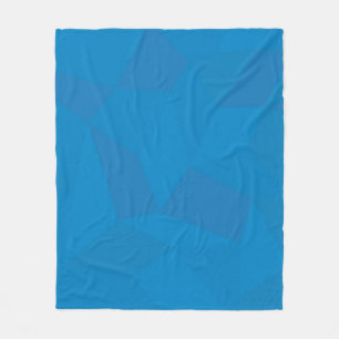 Blau, geometrisch, cool, einzigartig, trendig fleecedecke